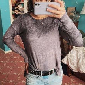 purple tie-dye sweater